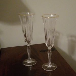 Noritake Vendome champagne flutes, pair